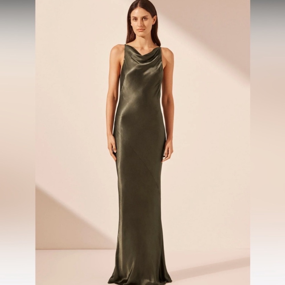 Shona Joy Olive Green Maxi Dress